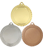 3er Serie Medaillen klassisch GOLD - SILBER - BRONZE mit einseitiger Lasergravur