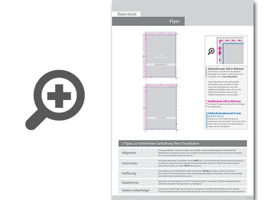 Product Bild multiloft-flyer_din_a3_hoch_(29_7_cm_x_42_0_cm)_einseitig_folienkaschiert_gl__nzend__4_4_farbig_(beidseitiger_druck)