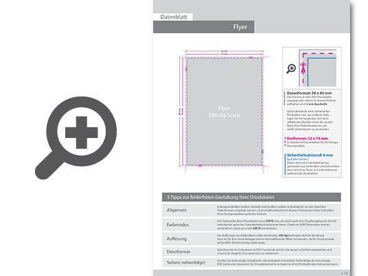 Product Bild multiloft-flyer_din_a8_hoch_(5_2_cm_x_7_4_cm)__4_0_farbig_(einseitiger_druck)
