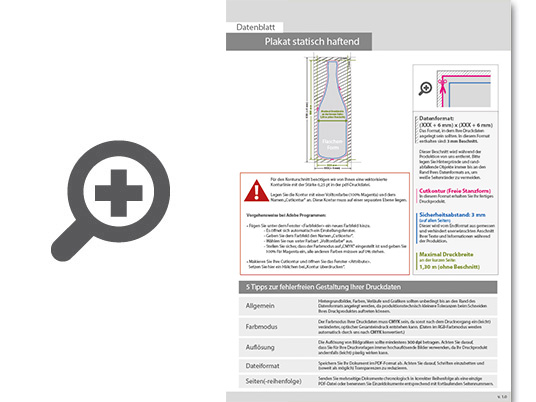 Product Bild plakat_statisch_haftend_4_0_farbig_bedruckt_in_flasche-form_konturgeschnitten
