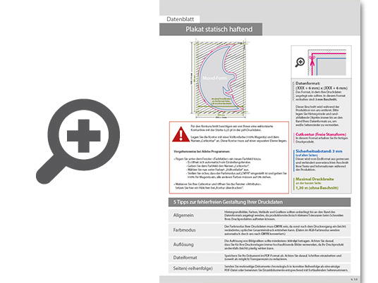 Product Bild plakat_statisch_haftend_4_0_farbig_bedruckt_in_mond-form_konturgeschnitten