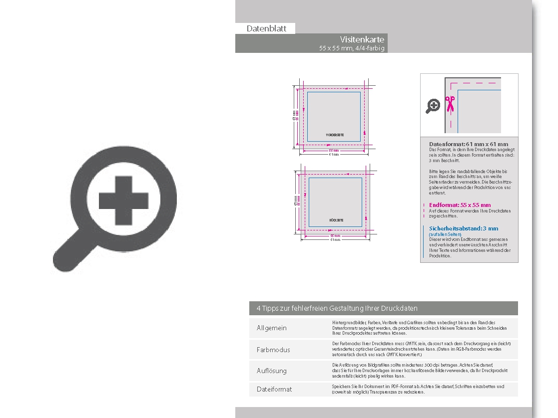Product Bild visitenkarte_quadratisch_4_4_farbig_55_x_55_mm_(beidseitiger_druck)__leinenstruktur-karton